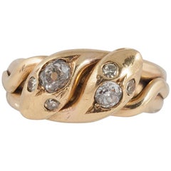 Antique Late Victorian Double Serpent Ring