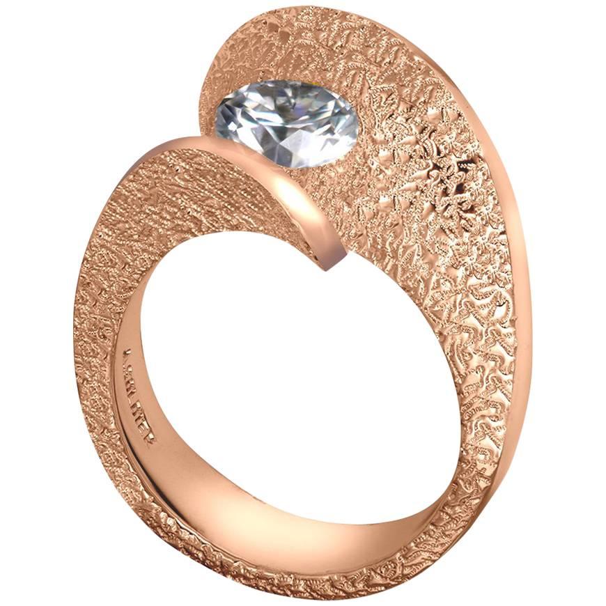 1 Carat Diamond Alex Soldier Dance of Life Diamond Rose Gold Ring One of a Kind