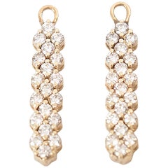 Vintage Diamond and 14K Yellow Gold Drop Earrings