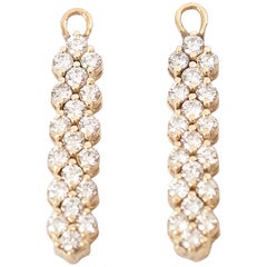 Diamond and Yellow Gold Drop Earrings 10