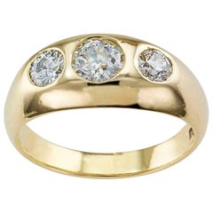 Victorian Three-Stone Gypsy Diamond Ring