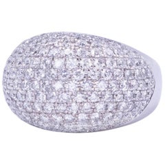 Dramatic Pave Diamond Bombe Ring