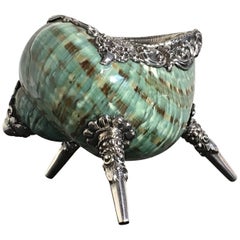 Green Shell with Sterling Silver Mounts by Jean-Francois Fichot