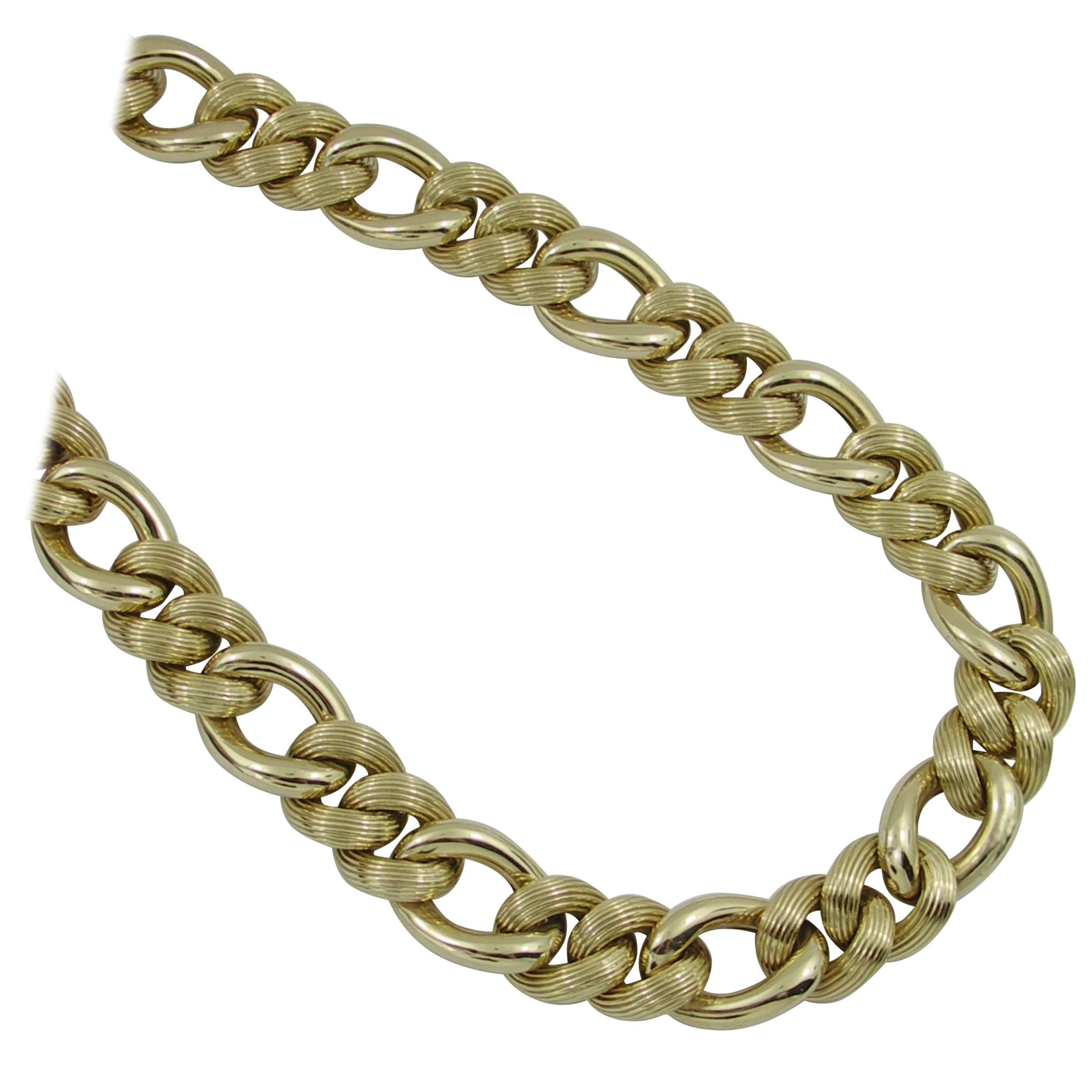 Herco Enormous Gold Link Necklace