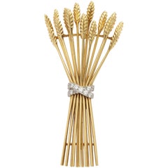 Tiffany & Co. Gold and Diamond Sheaf Pin