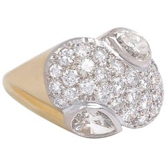 1940s René Boivin Diamond Plaque Ring 11