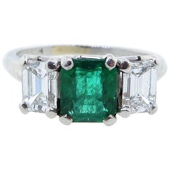Classic Emerald and Diamond Ring Made by Benstock