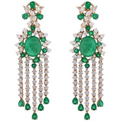 Emerald Diamond Chandelier Earring 3