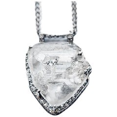 Marisa Perry Micro Pave Contemporary Rough Diamond Pendant in Platinum