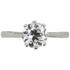 Art Deco EDR Certified Diamond Solitaire Ring, circa 1920s