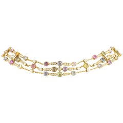 Bulgari Rosette Yellow Gold Multi-Gemstone Choker