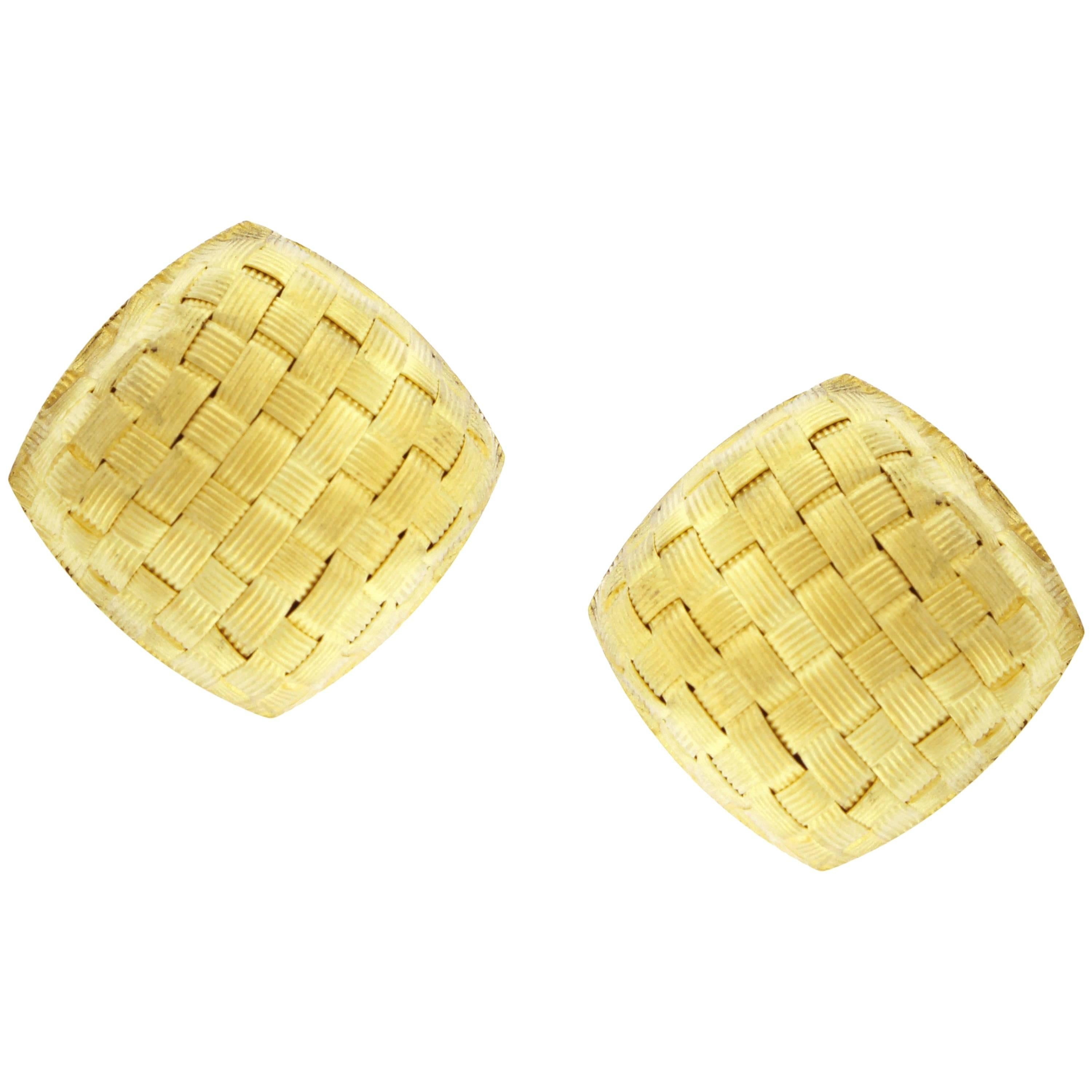 Roberto Coin Basket Weave Earrings