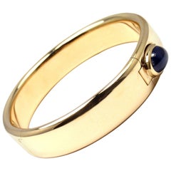 Pomellato Cabochon Sapphire Yellow Gold Bangle Bracelet