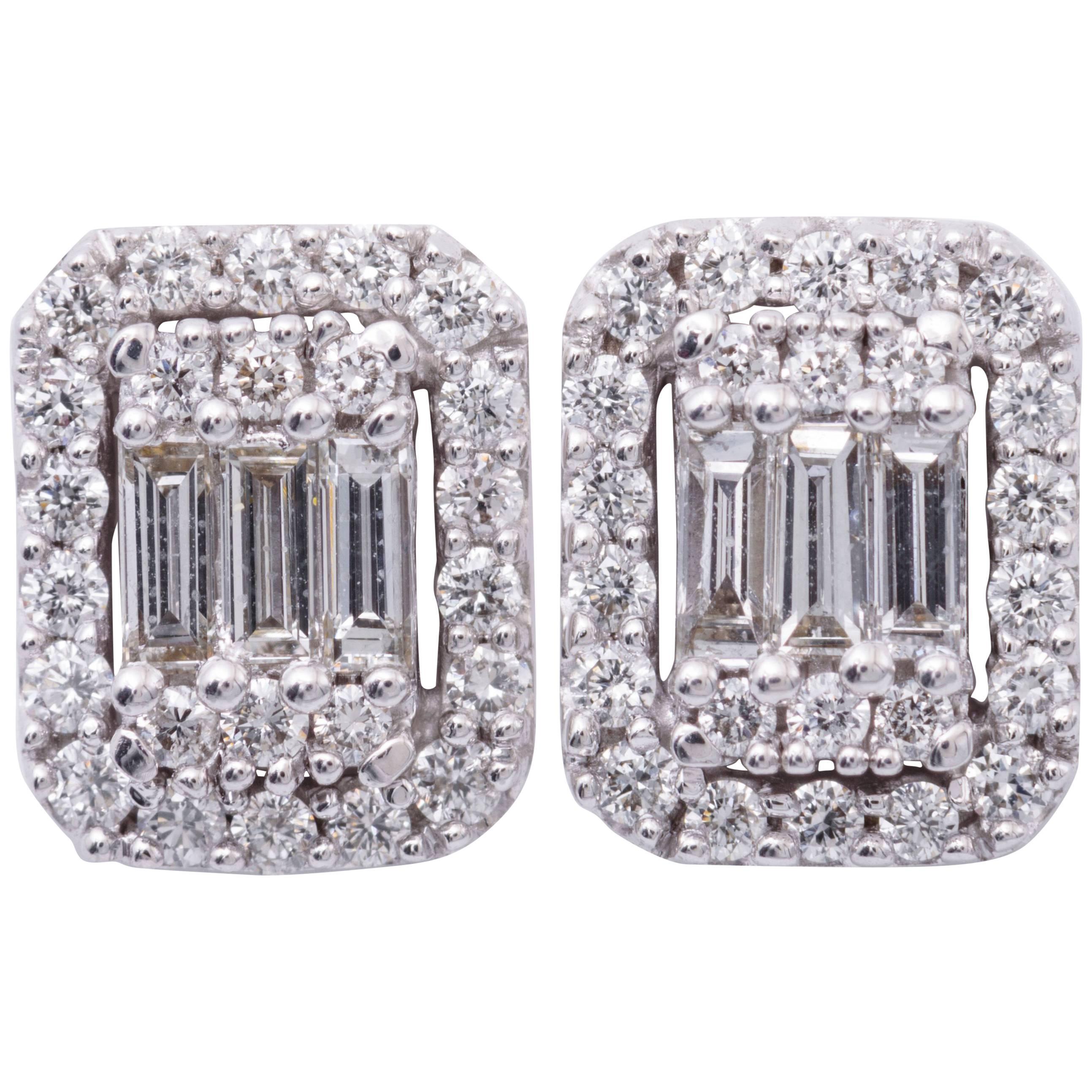 Diamonds Clusters Studs Earrings