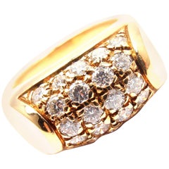 Bulgari Diamond Yellow Gold Band Ring