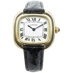 Cartier Damen-Mechanische Armbanduhr aus Gelbgold, um 1975