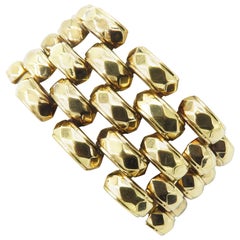 Hammered Rose Gold Link Bracelet 1