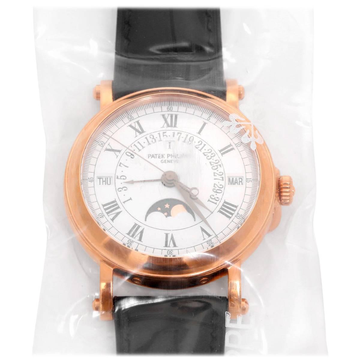 Patek Philippe Rose Gold Retrograde Perpetual Calendar Automatic Wristwatch