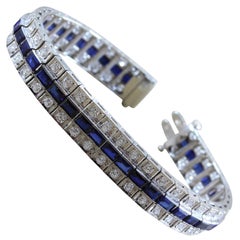 Diamond Sapphire Gold Bracelet