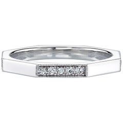 Platinum Old European Cut Diamond Band 9