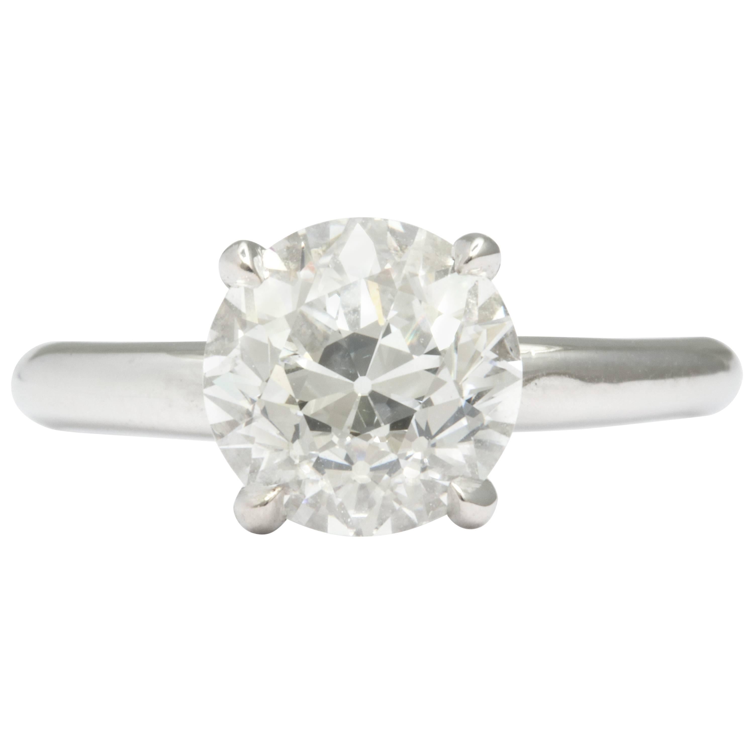 Donna Vock 2.31 Carat GIA Certified Old European Diamond Engagement Ring