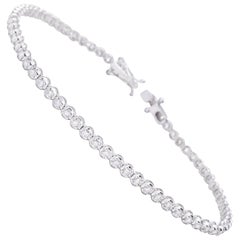 4.25 Carat Diamond Tennis Bracelet in 18 Karat White Gold