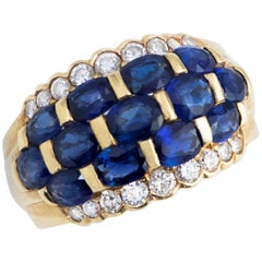 Bodacious Blue Sapphire and Diamond Band