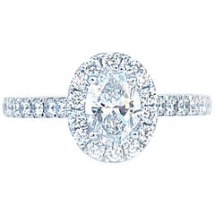 GIA Certified 0.70 Carat Oval Cut Diamond Engagement Ring