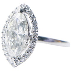 Bespoke 0.70 Carat Marquise Diamond Engagement Ring 8