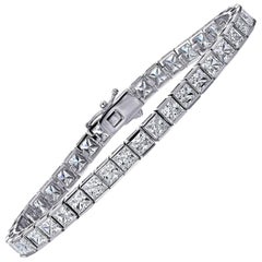 Princess Cut Eternity Diamond Bracelet