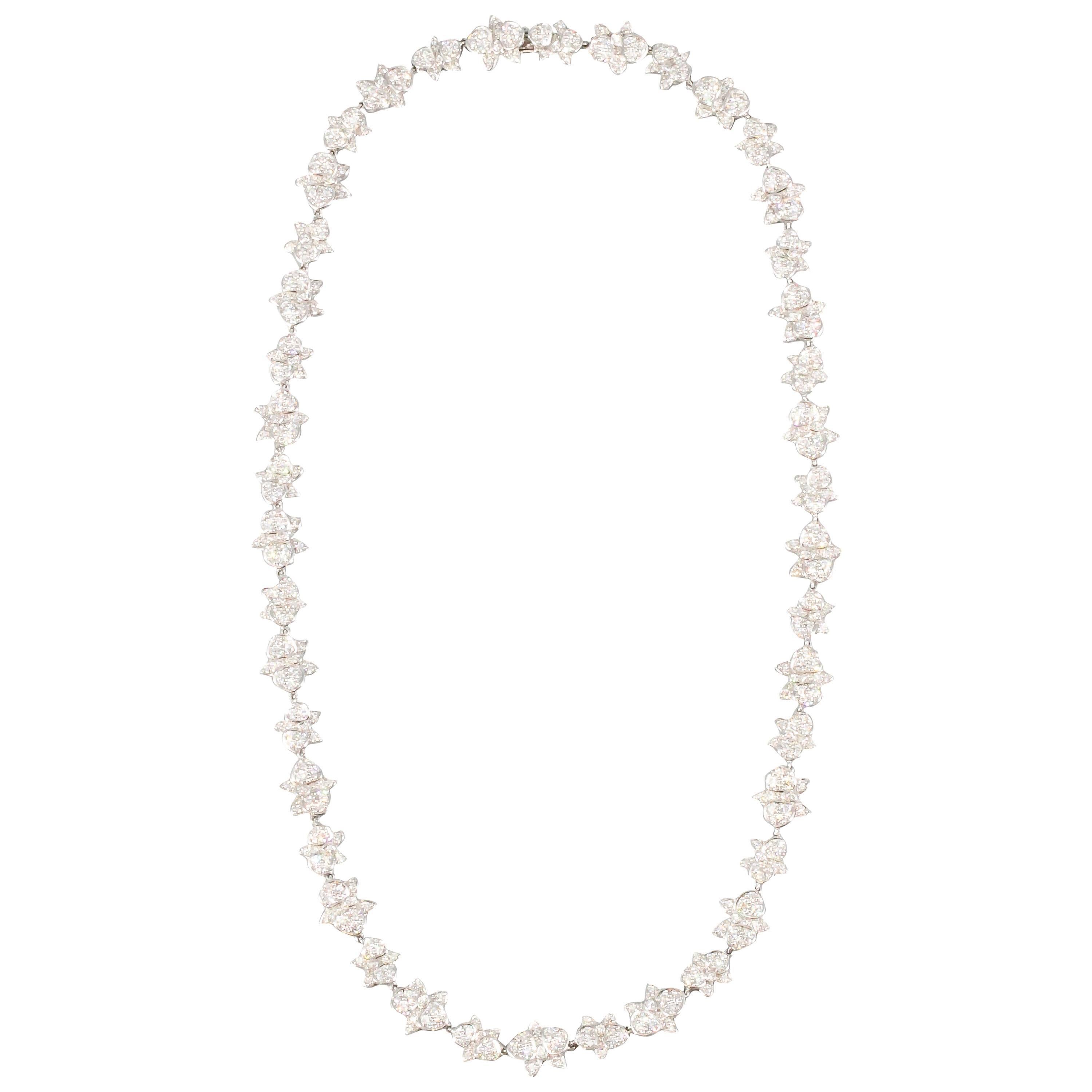 Cartier Caresse D'Orchidees Diamond Gold Necklace