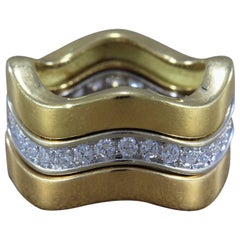 Bague trinitaire empilable en or avec diamants de Cartier