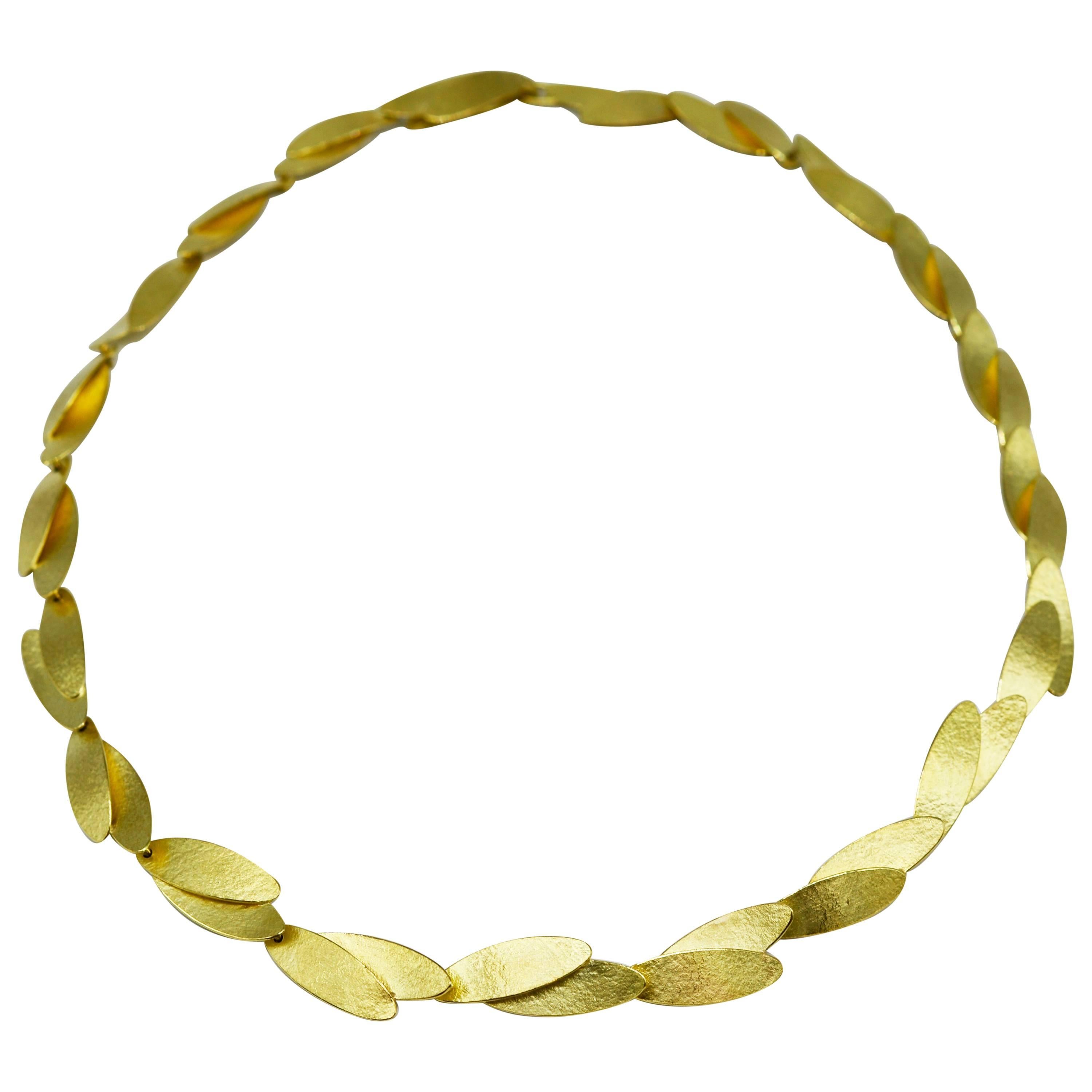 Kayo Saito 18 Karat Gold Eternity Choker Necklace, Laurel Collection For Sale