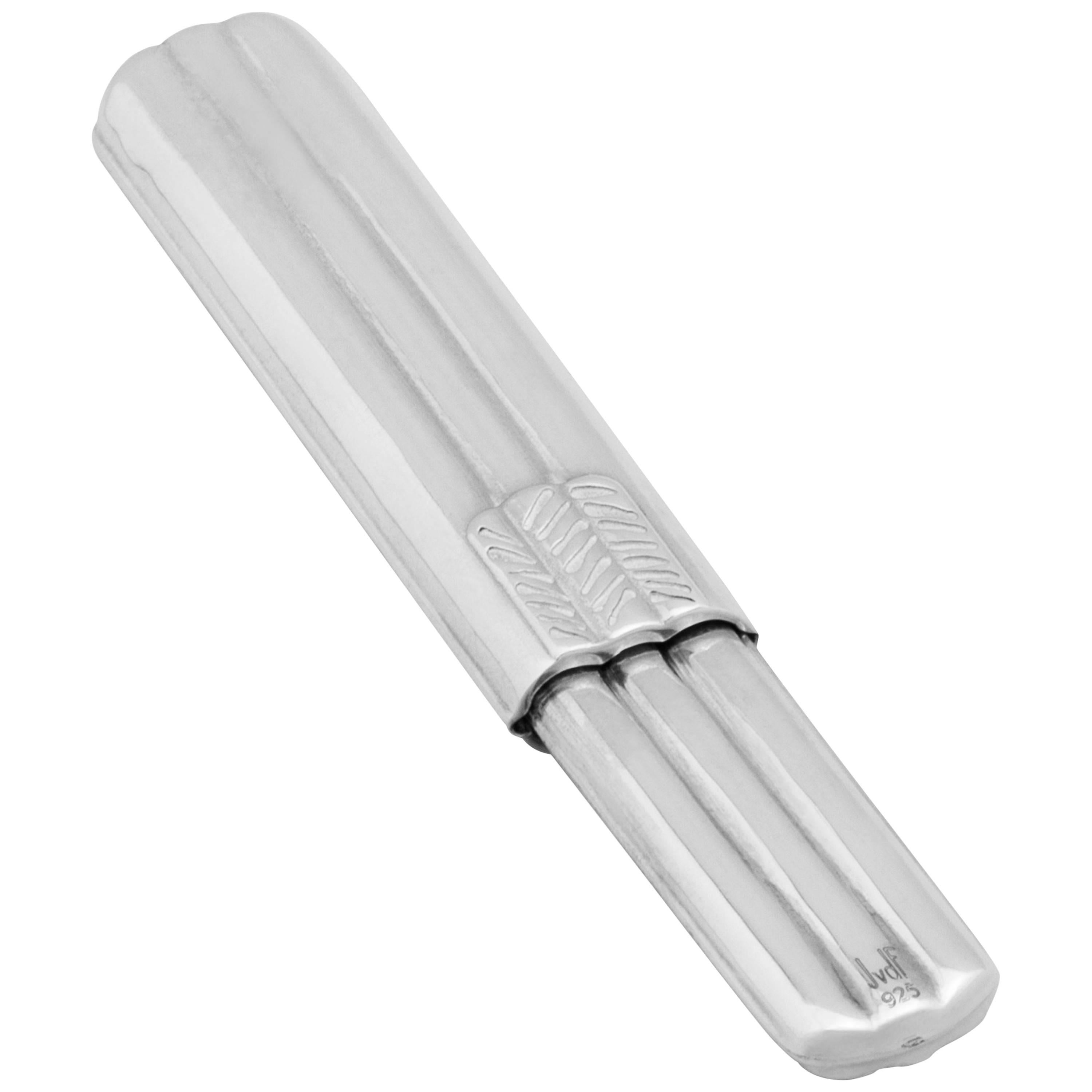 JvdF Sterling Silver Toothpick Case For Sale