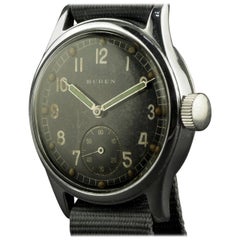 Buren Stainless Steel German Army WW II Official Military Wristwatch, 1940