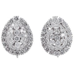 David Webb Diamond Platinum Earrings