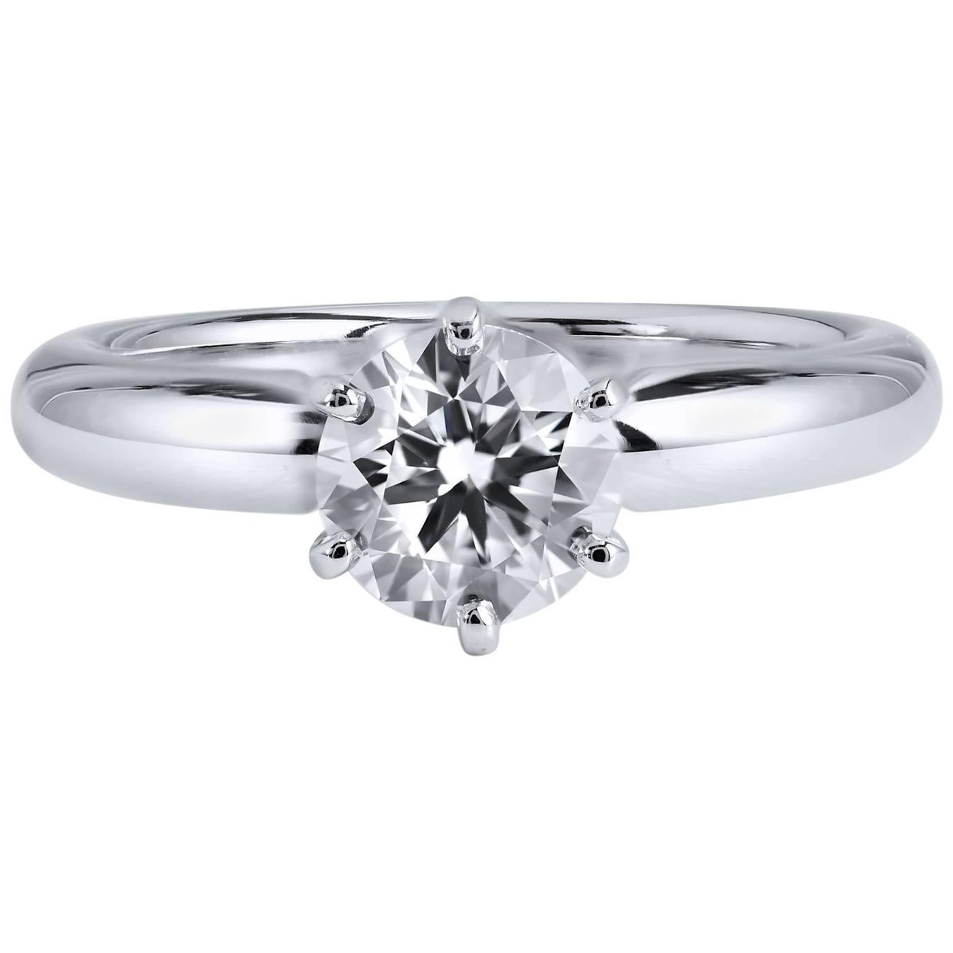 GIA CERTIFIED 1.00 Carat Diamond Solitaire Engagement Ring