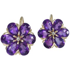 Gold and Amethyst Earrings 4