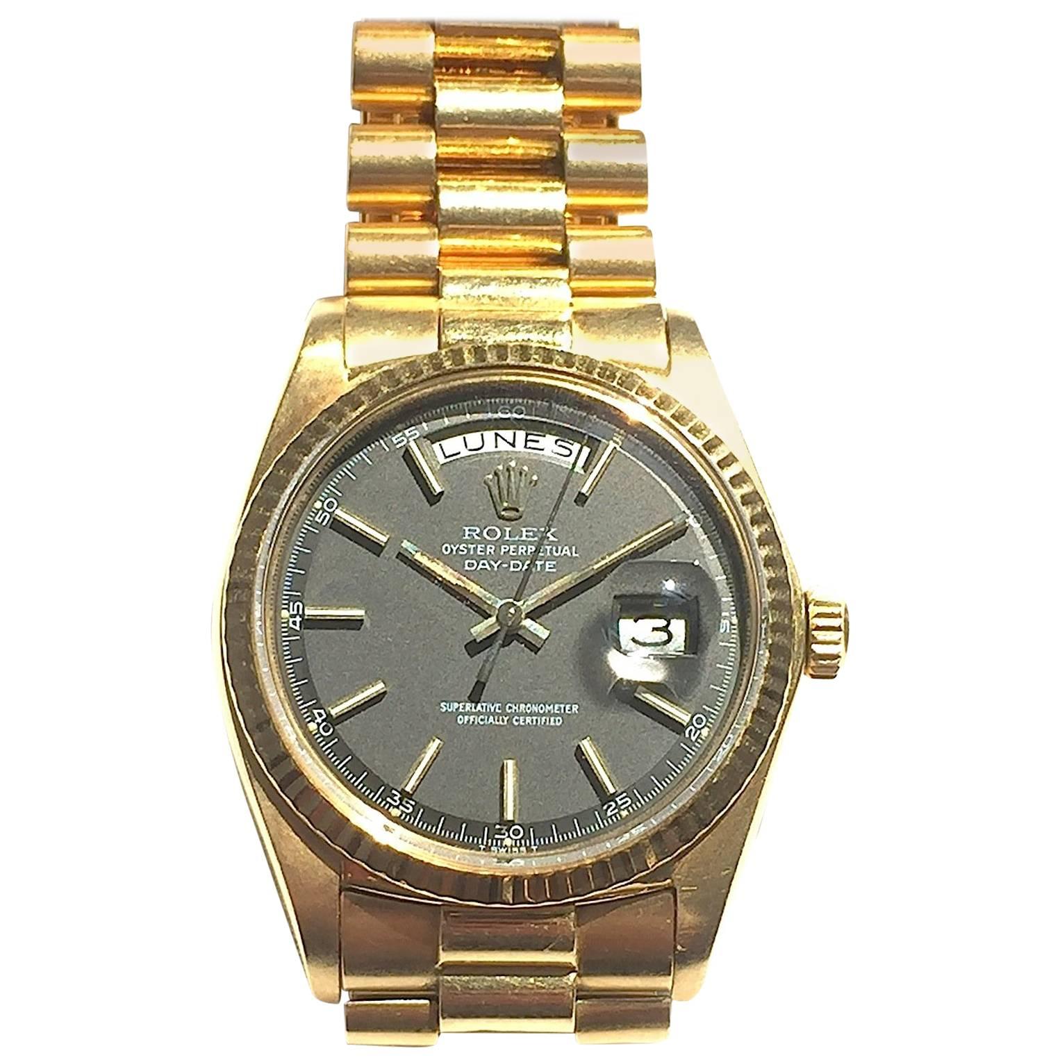 Rolex Yellow Gold Day-Date Presidential Automatic Wristwatch, 1970s