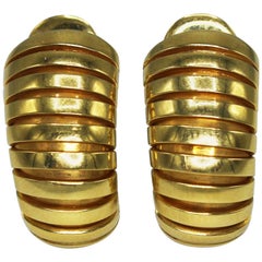 Vintage Bulgari Gold Tubogas Earclips