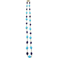 Amethyst and Turquoise Bead Necklace