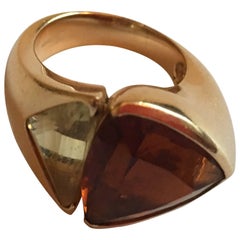Magic Angle Ring Citrine Gold 9