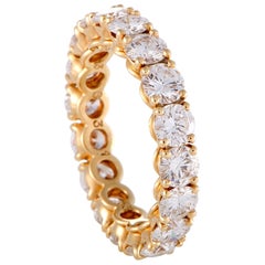 Vintage Cartier Diamond Yellow Gold Eternity Band Ring