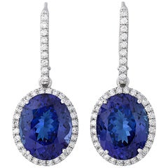 Tanzanite Drop Earrings, 17.79 Carat 6