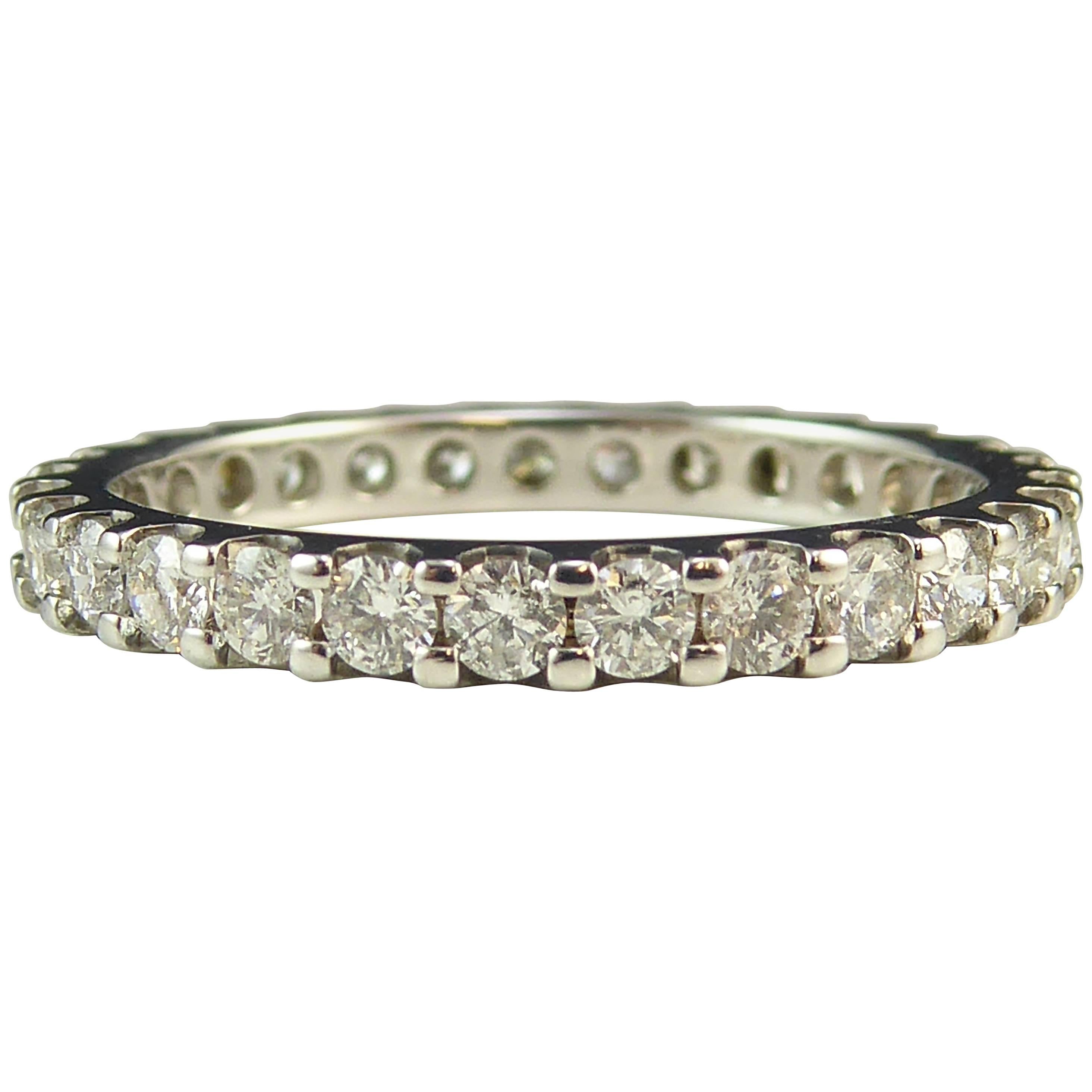 1.0 Carat Diamond Eternity Ring in White, Pre-Owned