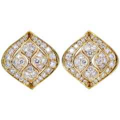 Cartier Diamond Gold Earrings