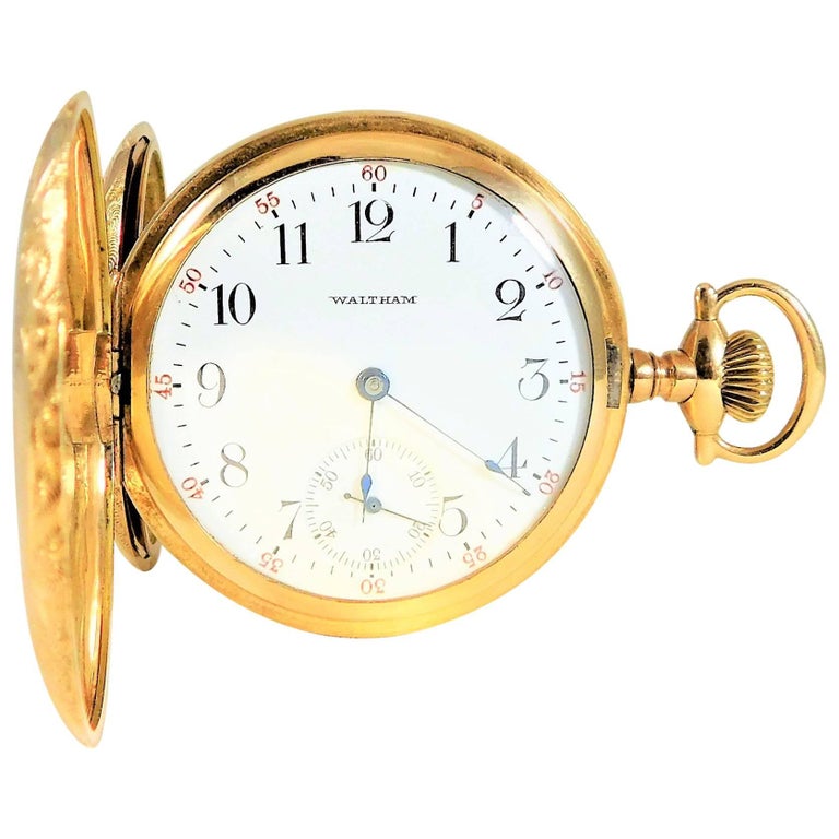 Waltham Ornate Gold Filled American Pocket Watch, 1905 at 1stDibs