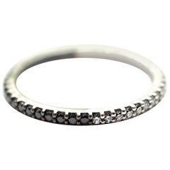 White and Black Diamond Shareena Band Ring