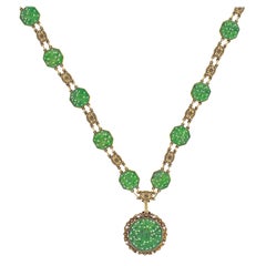 Tiffany & Co. Art Nouveau Jade Sautoir Necklace Bracelet