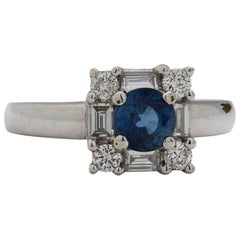 Modern Sapphire Diamond Ring 8